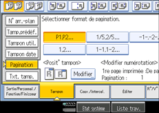 Illustration de l'&eacute;cran du panneau de commande.