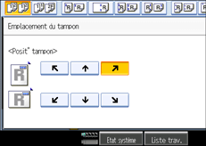 Illustration de l'&eacute;cran du panneau de commande.