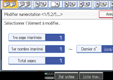 Illustration de l'écran du panneau de commande.