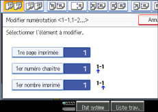Illustration de l'&eacute;cran du panneau de commande.