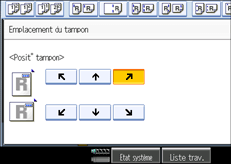 Illustration de l'&eacute;cran du panneau de commande.