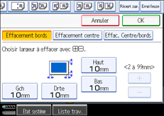 Illustration de l'écran du panneau de commande.