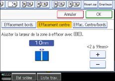Illustration de l'écran du panneau de commande.