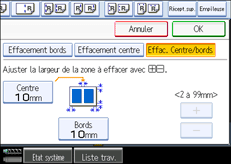Illustration de l'&eacute;cran du panneau de commande.