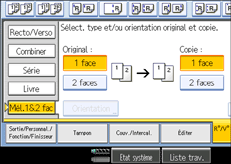 Illustration de l'&eacute;cran du panneau de commande.