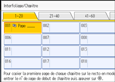 Illustration de l'écran du panneau de commande.