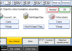 Illustration de l'écran du panneau de commande.