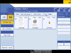 Illustration de l'écran du panneau de commande.