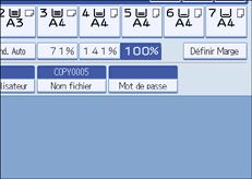 Illustration de l'écran du panneau de commande.
