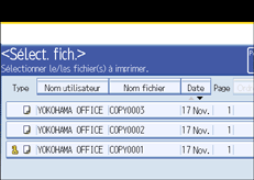Illustration de l'écran du panneau de commande.