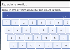 Illustration de l'écran du panneau de commande.