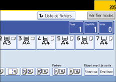 Illustration de l'écran du panneau de commande.