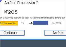 Illustration de l'écran du panneau de commande.