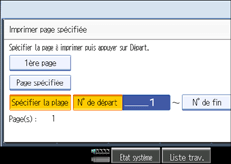 Illustration de l'écran du panneau de commande.