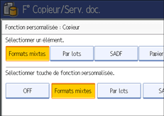 Illustration de l'écran du panneau de commande.