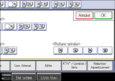 Illustration de l'écran du panneau de commande.