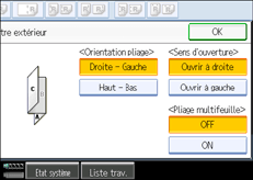 Illustration de l'&eacute;cran du panneau de commande.