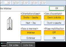 Illustration de l'&eacute;cran du panneau de commande.