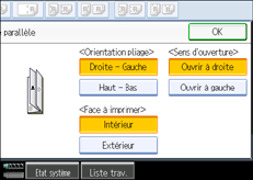 Illustration de l'écran du panneau de commande.