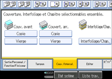 Illustration de l'&eacute;cran du panneau de commande.