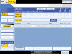 Illustration de l'écran du panneau de commande.
