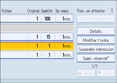 Illustration de l'&eacute;cran du panneau de commande.