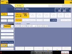 Illustration de l'&eacute;cran du panneau de commande.