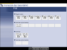 Illustration de l'écran du panneau de commande.