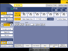 Illustration de l'&eacute;cran du panneau de commande.