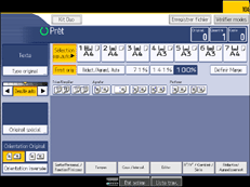 Illustration de l'&eacute;cran du panneau de commande.