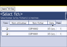 Illustration de l'&eacute;cran du panneau de commande.
