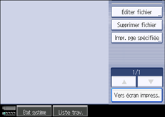 Illustration de l'&eacute;cran du panneau de commande.