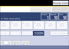 Illustration de l'&eacute;cran du panneau de commande.