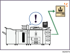 Illustration de la surveillance de l'appareil via un ordinateur