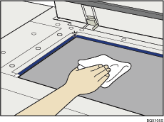 Illustration de la vitre d'exposition