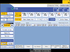 Illustration de l'écran du panneau de commande.