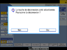 Illustration de l'écran du panneau de commande.