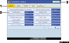 illustration de l'utilisation de l'écran LCD (illustration avec légende numérotée)