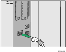 Illustration de la connexion du câble Ethernet