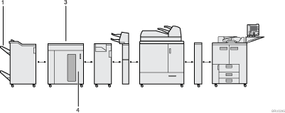 Illustration de la sortie imprimante illustration avec légende numérotée