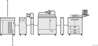 Illustration de la sortie imprimante illustration avec légende numérotée