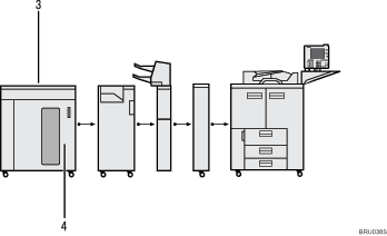 Illustration de la sortie imprimante illustration avec légende numérotée