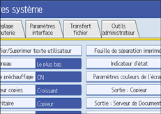 Illustration de l'écran LCD