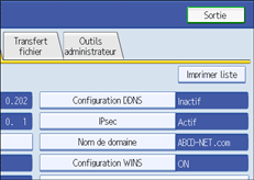 Illustration de l'écran LCD