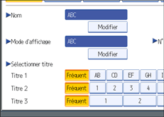 Illustration de l'écran du panneau de commande