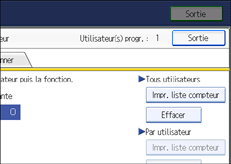 Illustration de l'écran du panneau de commande