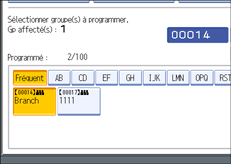 Illustration de l'écran du panneau de commande