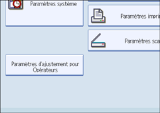 Illustration de l'écran du panneau de commande