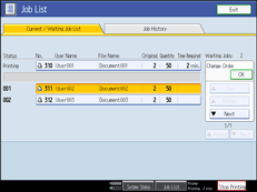 Illustration du panneau de commande