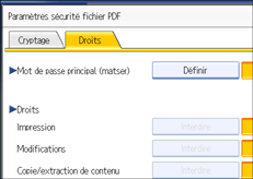 Illustration de l'&eacute;cran du panneau de commande